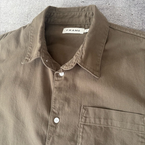 Frame Denim Other - Frame Men's M Khaki Twill Button Down Shirt